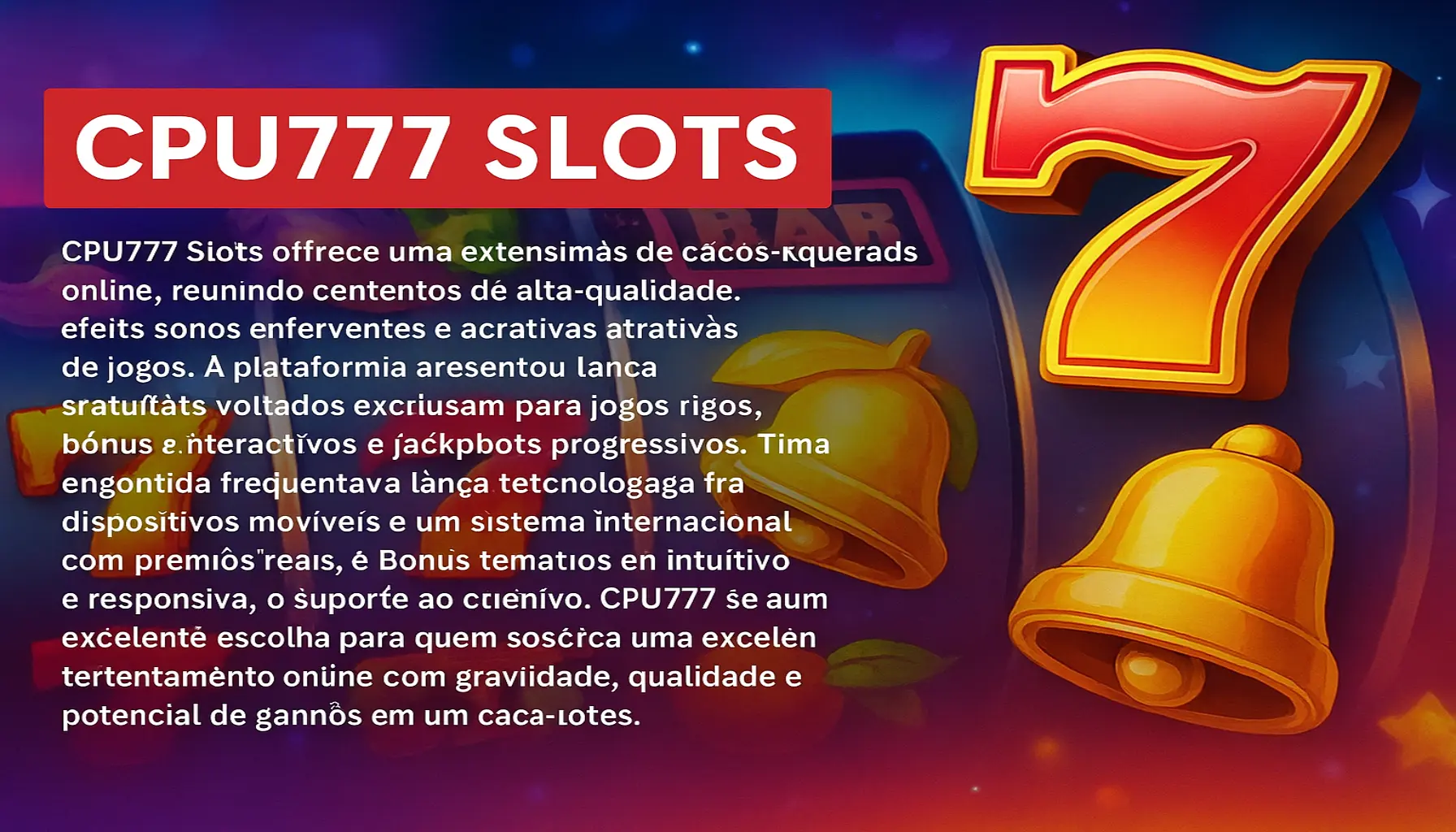 Jogos de Slot no Casino Online CPU777
